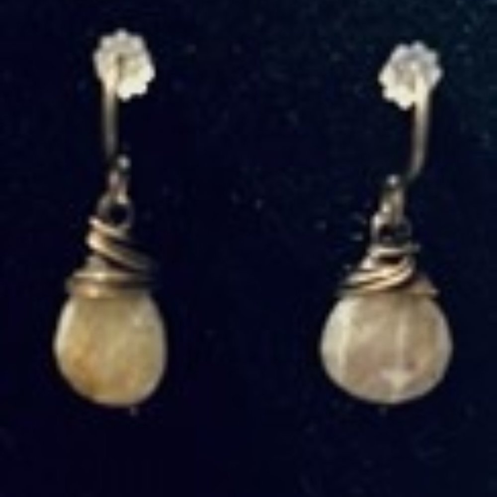 Vintage teardrop earrings - Picture 2 of 2